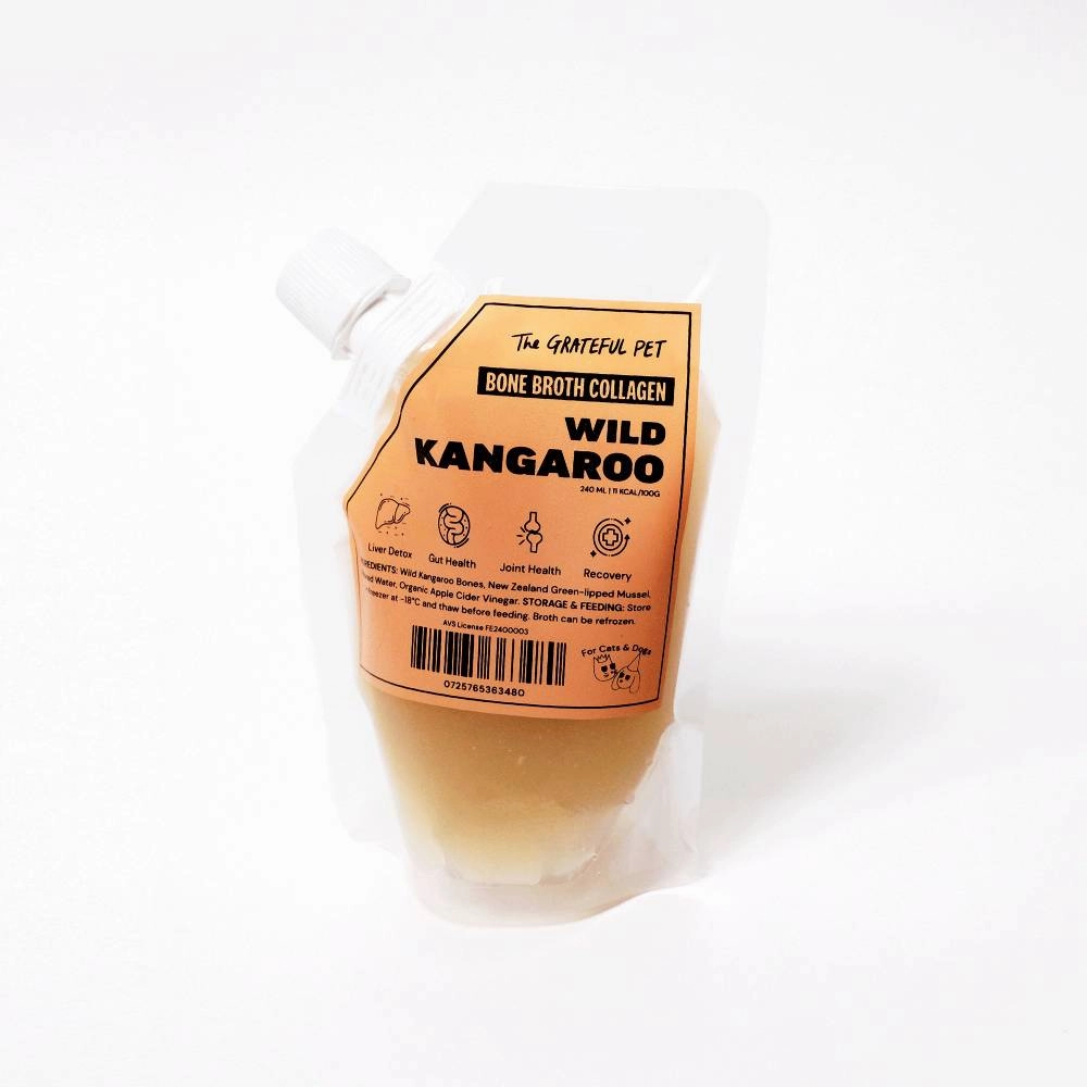*FROZEN* The Grateful Pet Dogs & Cats Bone Broth Collagen Wild Kangaroo 240ml pet clippers,dog grooming tool,fur trimmer