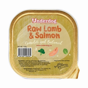 *FROZEN* Underdog Dog Raw Lamb & Salmon Complete and Balanced 150g pet clippers,dog grooming tool,fur trimmer