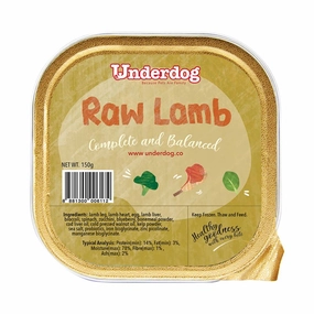 *FROZEN* Underdog Dog Raw Lamb Complete and Balanced 150g pet clippers,dog grooming tool,fur trimmer