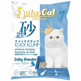 Aatas Cat Kuick Klump Bentonite Cat Litter Baby Powder 10L clumping cat litter,natural cat litter,dust free cat litter