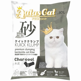 Aatas Cat Kuick Klump Bentonite Cat Litter Charcoal 10L clumping cat litter,natural cat litter,dust free cat litter