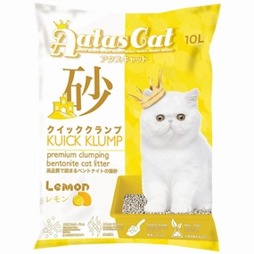Aatas Cat Kuick Klump Bentonite Cat Litter Lemon 10L clumping cat litter,natural cat litter,dust free cat litter