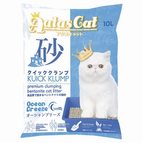 Aatas Cat Kuick Klump Bentonite Cat Litter Ocean Breeze 10L clumping cat litter,natural cat litter,dust free cat litter