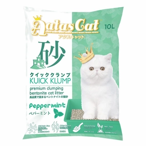 Aatas Cat Kuick Klump Bentonite Cat Litter Peppermint 10L clumping cat litter,natural cat litter,dust free cat litter