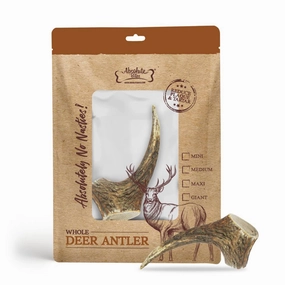 Absolute Bites Whole Deer Antlers Dental Chew Maxi dental dog chews,vet approved chews,teeth cleaning treats