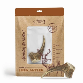 Absolute Bites Whole Deer Antlers Dental Chew Mini dental dog chews,vet approved chews,teeth cleaning treats