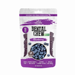 Absolute Holistic Dog Boost Dental Chew Blueberry 160g dental dog chews,vet approved chews,teeth cleaning treats