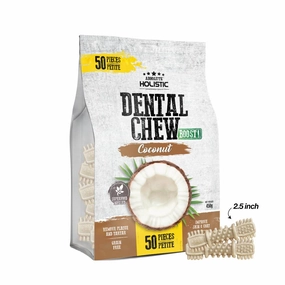 Absolute Holistic Dog Boost Dental Chew Coconut 450g - 50pcs (2.5") dental dog chews,vet approved chews,teeth cleaning treats