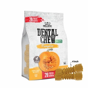 Absolute Holistic Dog Boost Dental Chew Pumpkin 500g - 20pcs (4") dental dog chews,vet approved chews,teeth cleaning treats
