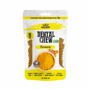 Absolute Holistic Dog Boost Dental Chew Turmeric 160g dental dog chews,vet approved chews,teeth cleaning treats