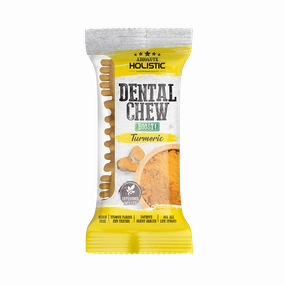 Absolute Holistic Dog Boost Dental Chew Turmeric 25g (4") dental dog chews,vet approved chews,teeth cleaning treats