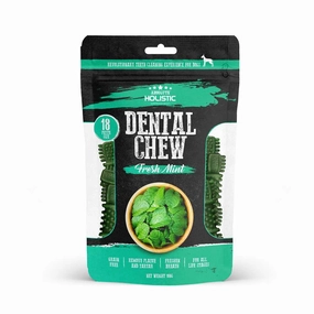 Absolute Holistic Dog Grain-Free Dental Chew Fresh Mint Petite 160g dental dog chews,vet approved chews,teeth cleaning treats