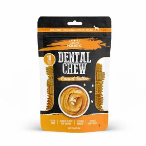 Absolute Holistic Dog Grain-Free Dental Chew Peanut Butter Petite 160g dental dog chews,vet approved chews,teeth cleaning treats