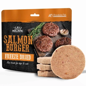 Absolute Holistic Salmon Burger Freeze Dried Raw Treats for Cats & Dogs 80g horse supplement horse vitamins animal probiotics livestock digestive aid horse immune booster