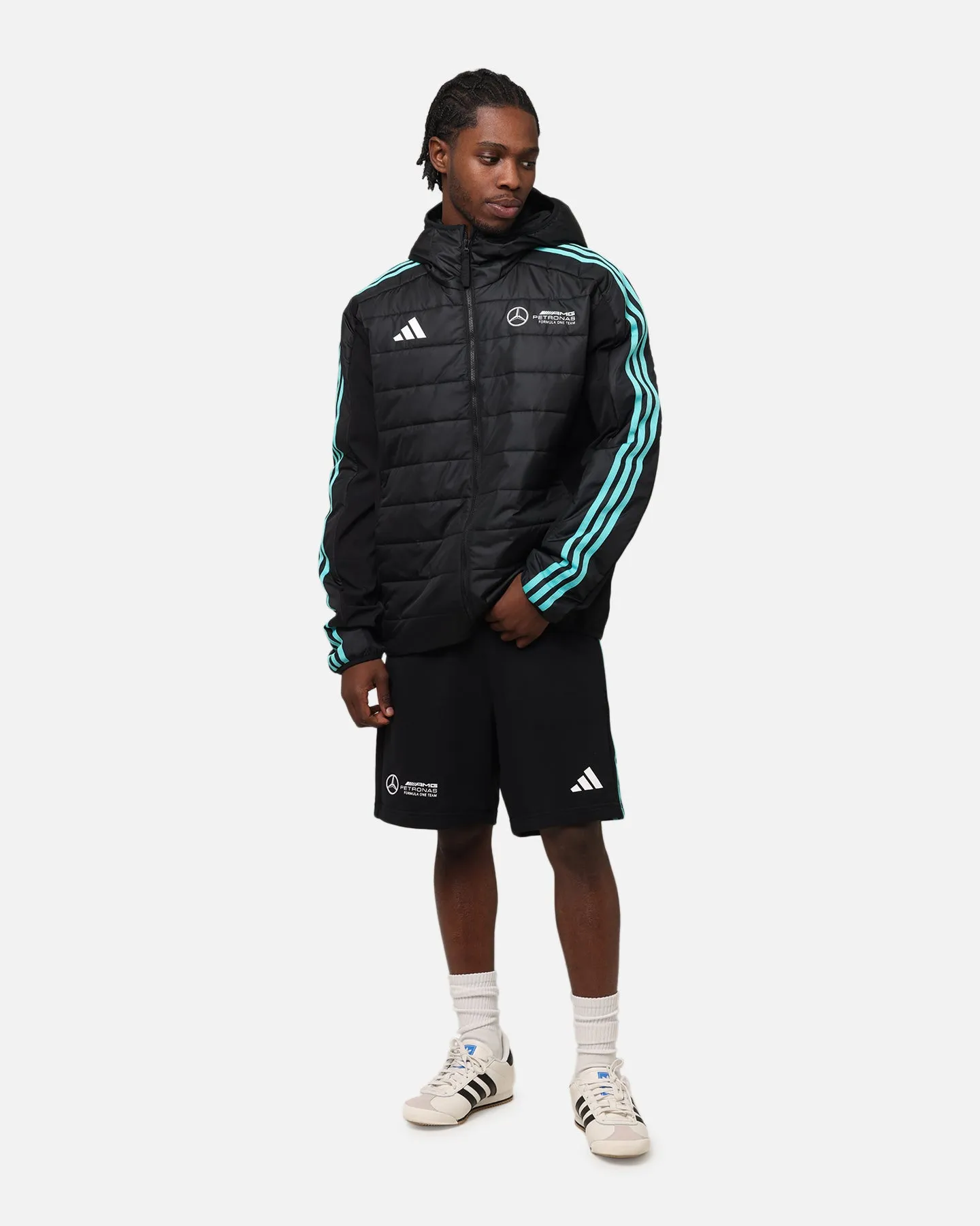 adidas x Mercedes-AMG PETRONAS Formula One F1 DNA Puffer Jacket Black/White