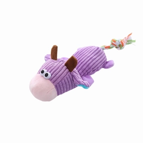 Adorable Animal Design Dog Plush Toy (Cow) - 21cm durable dog toy,rope chew toy,interactive dog toy
