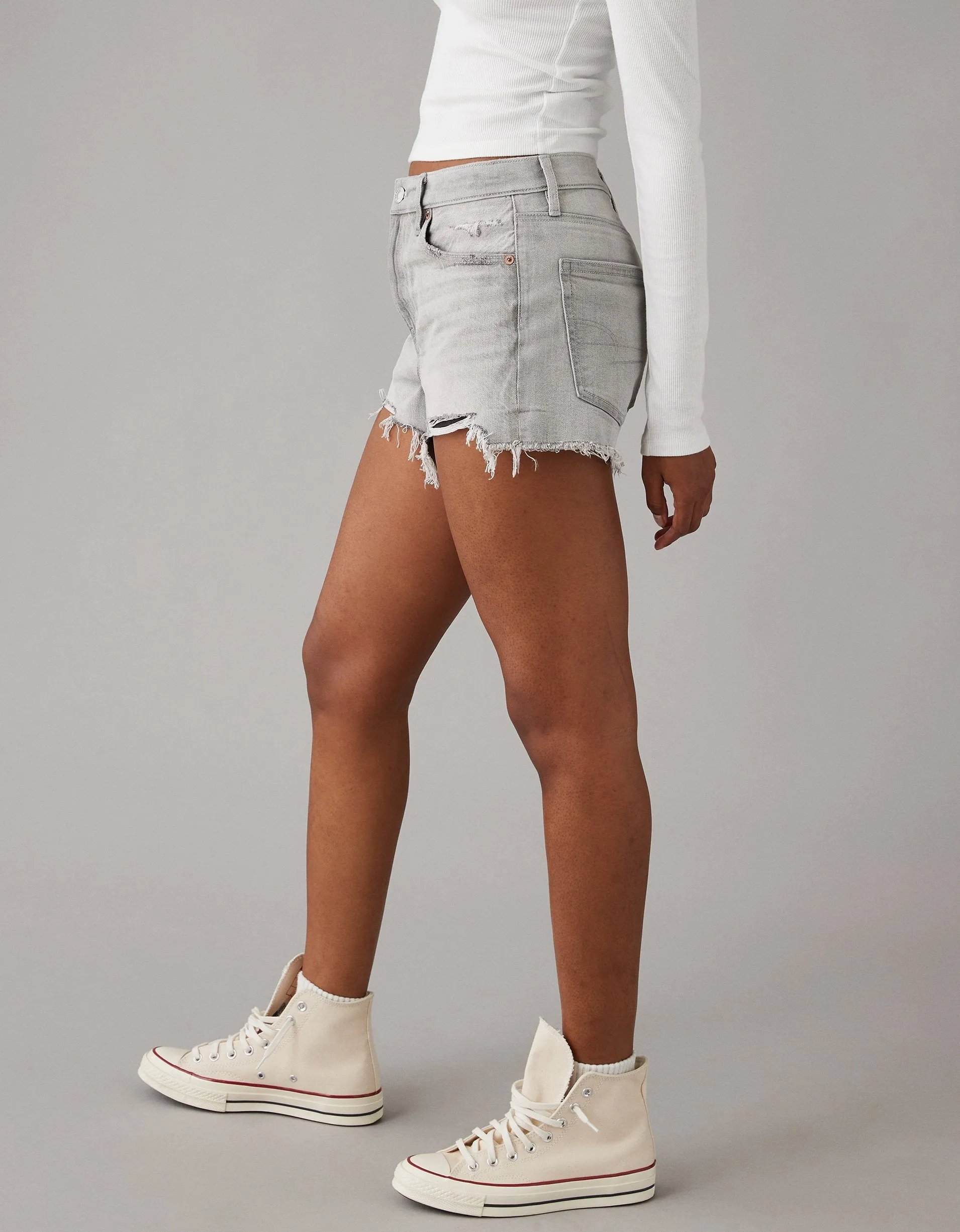 AE Strigid Super High-Waisted Relaxed Denim Short