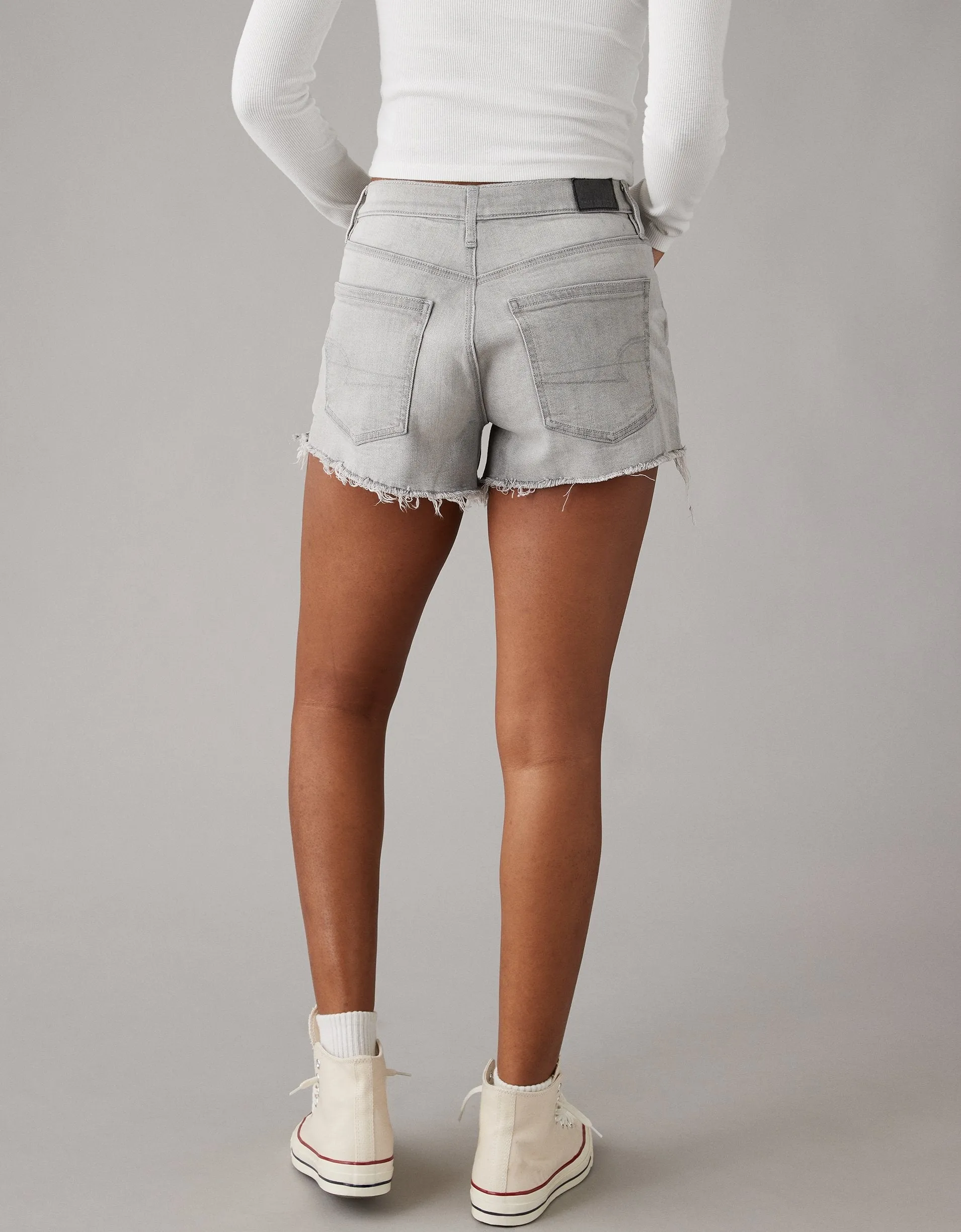 AE Strigid Super High-Waisted Relaxed Denim Short