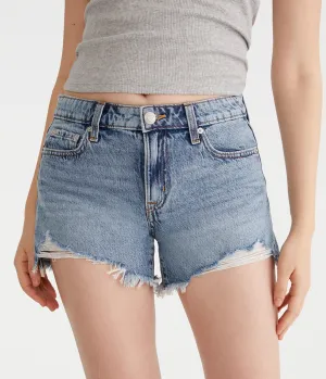Aeropostale Low-Rise Baggy Denim Shorts