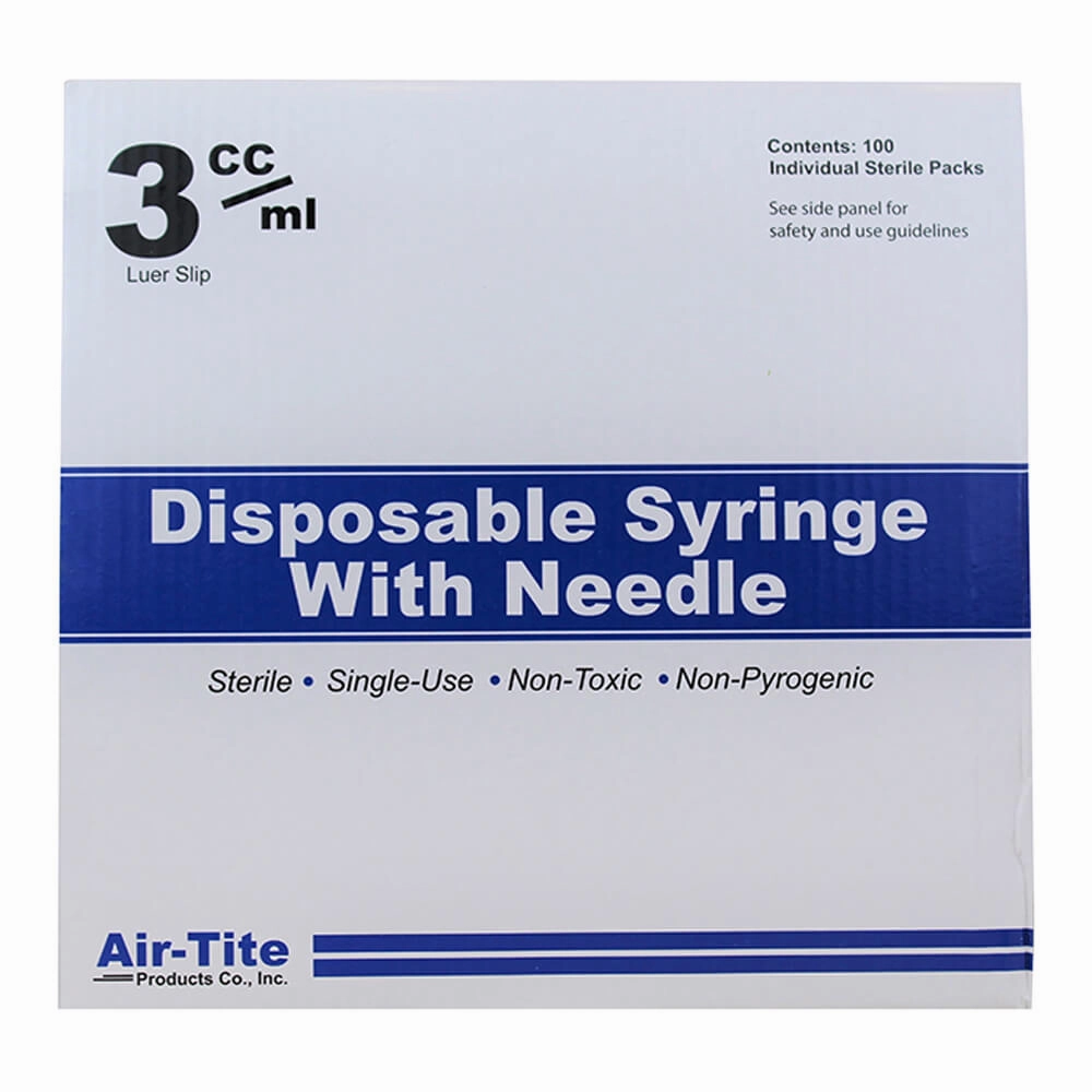 Air-Tite Luer Slip Syringes with Needles, 100 Count soft chew treat,chewy dog snacks,tender bites for dogs