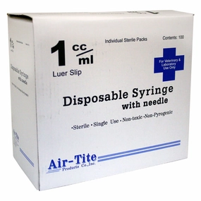 Air-Tite Syringes with Needles, 1cc, TB with 25g x 5/8" soft chew treat,chewy dog snacks,tender bites for dogs