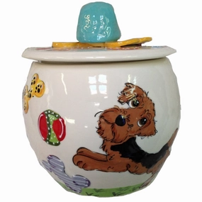 Airedale Terrier 3 Dog Treat Jar pet apparel,dog hoodie,fashionable pet wear