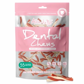 Altimate Pet Cranberry Mini Stick Dental Dog Treats 55pc dog dental snacks,dental bones for dogs,dog oral sticks