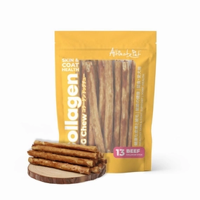 Altimate Pet Dog Collagen Chews Healthy Skin & Coat - Beef Collagen Stick 13pcs dental dog chews,vet approved chews,teeth cleaning treats