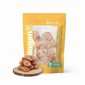Altimate Pet Dog Collagen Chews Healthy Skin & Coat - Lamb Knotted Bone 7pcs dental dog chews,vet approved chews,teeth cleaning treats