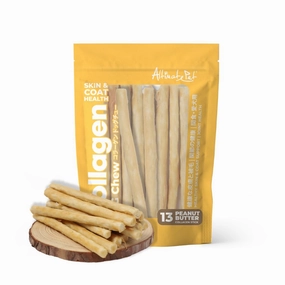 Altimate Pet Dog Collagen Chews Healthy Skin & Coat - Peanut Butter Collagen Stick 13pcs dental dog chews,vet approved chews,teeth cleaning treats