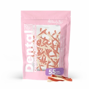 Altimate Pet Dog Dental Chews Infused with Cranberry Extract - Mini Stick 55pcs dental dog chews,vet approved chews,teeth cleaning treats