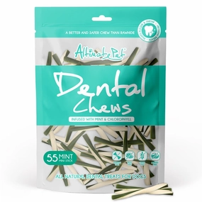 Altimate Pet Mint & Chlorophyll Mini Stick Dental Dog Treats 55pc dog dental snacks,dental bones for dogs,dog oral sticks