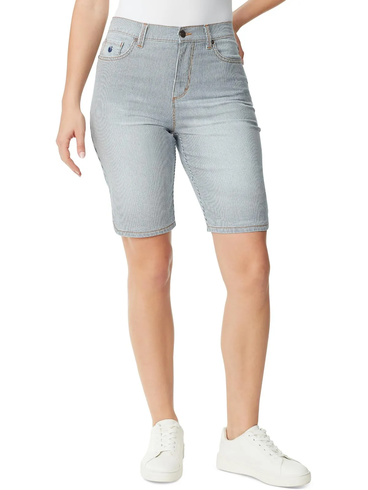 Amanda Womens Denim Bermuda Shorts