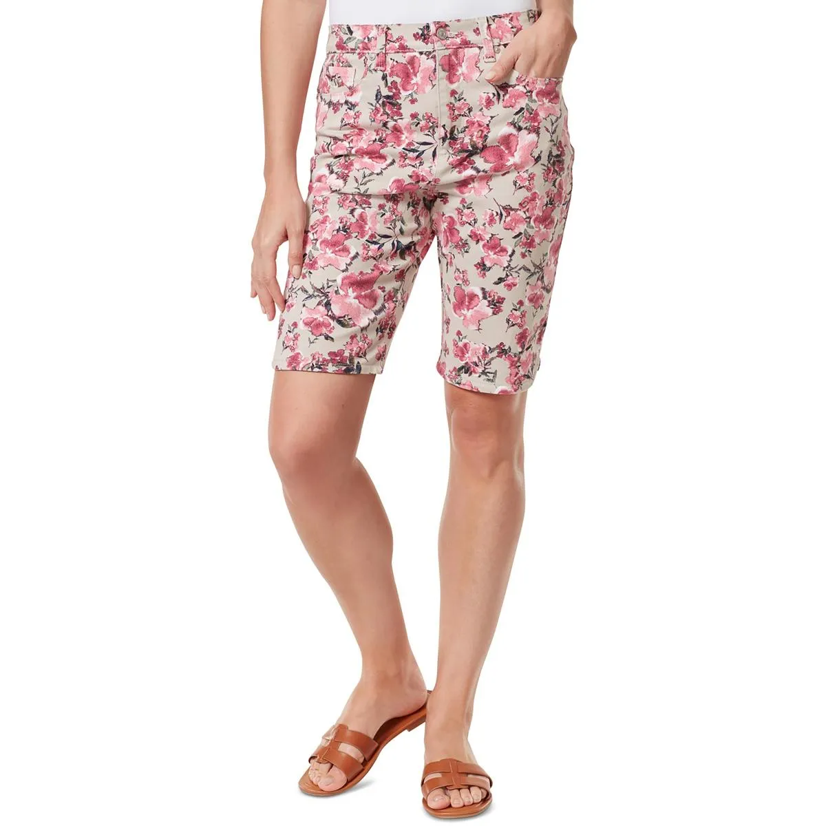 Amanda Womens Denim Bermuda Shorts