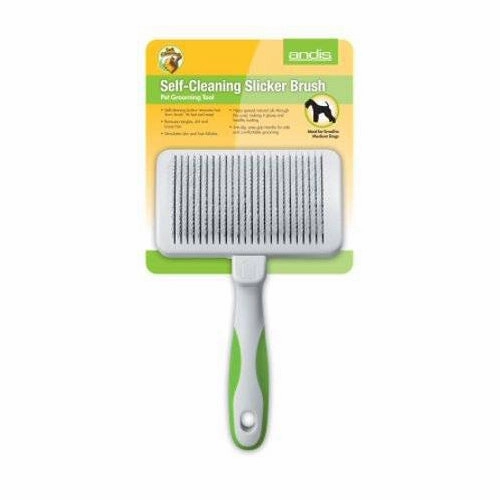 Andis Self-Cleaning Slicker Brush for Small to Medium Dogs dog grooming brush,dog detangler comb,slicker brush dog