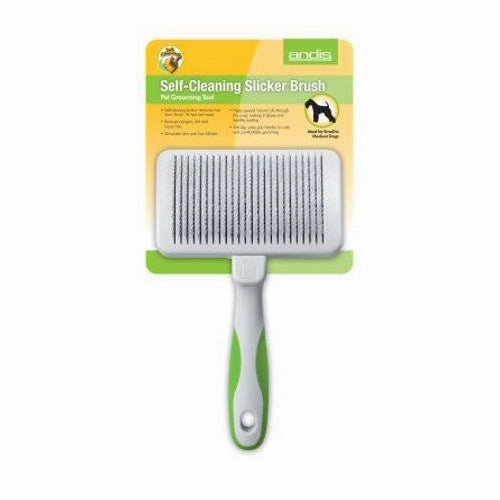 Andis Self-Cleaning Slicker Brush for Small to Medium Dogs