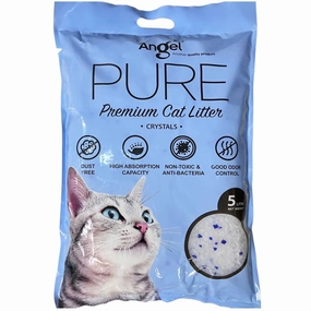 Angel Pure Premium Unscented Crystal Cat Litter 5L clumping cat litter,natural cat litter,dust free cat litter