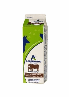 Answers Fermented Raw Cow Milk Kefir 32 oz frozen raw dog food,raw patties for dogs,raw diet dog food