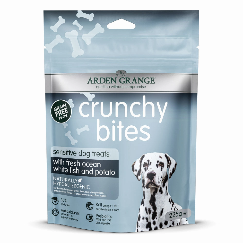 Arden Grange - Crunchy Bites Sensitive  (225g) meat dog treat,healthy dog snack,jerky for dogs