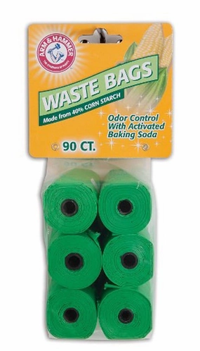 Arm & Hammer 40% Corn Starch Waste Bag Refills, 90 ct cat odor control,cat litter deodorizer,cat cleaning wipes