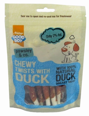 Armitage Chewy Duck Twists - 90G meat dog treat,healthy dog snack,jerky for dogs