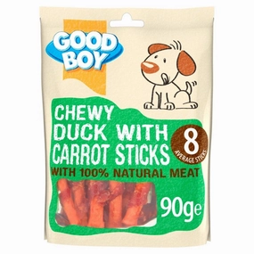 Armitage Duck Carrot Stick 90G meat dog treat,healthy dog snack,jerky for dogs