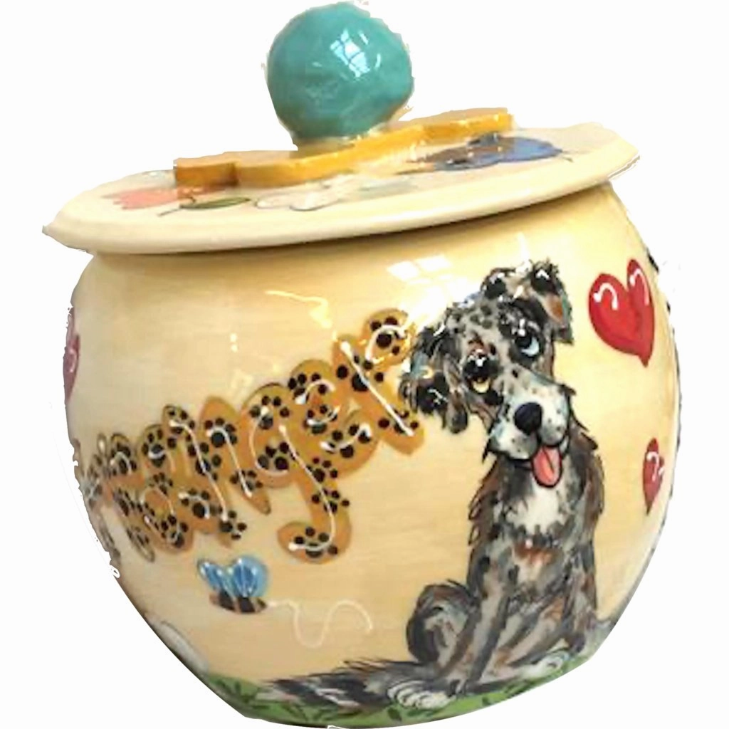 Australian Shepherd 1 Dog Treat Jar pet apparel,dog hoodie,fashionable pet wear