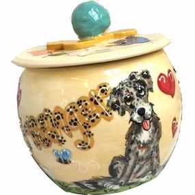 Australian Shepherd 1 Dog Treat Jar pet apparel,dog hoodie,fashionable pet wear