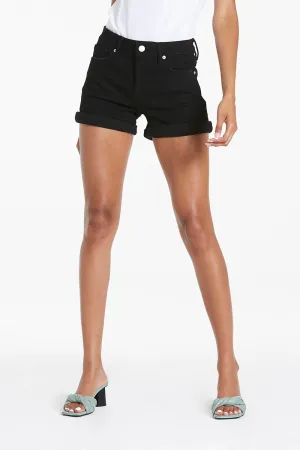 Ava Mid Rise Shorts In Black