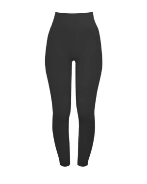 AWAKEN Ribbed Leggings | Black
