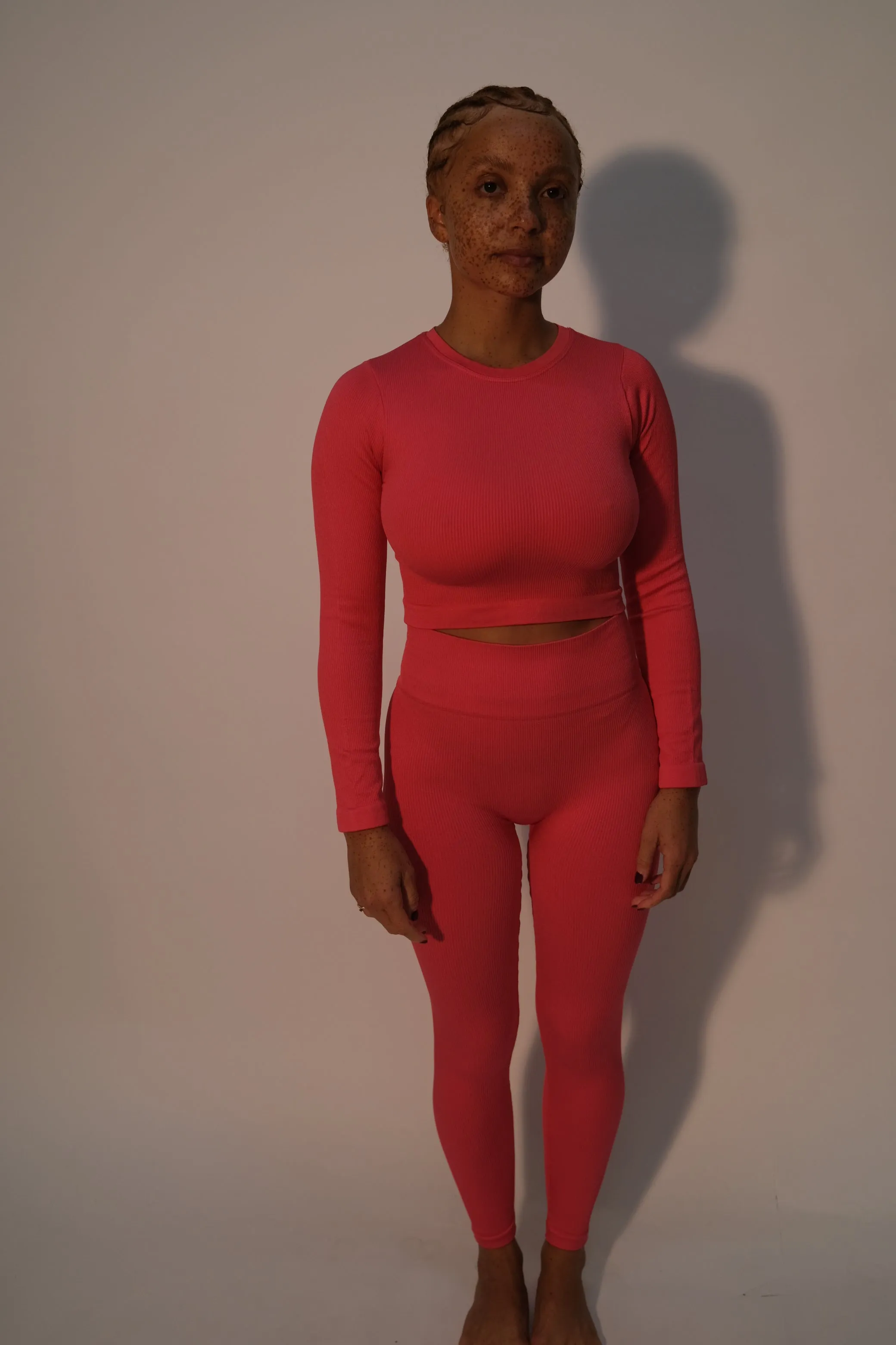 AWAKEN Ribbed Leggings | Cerise