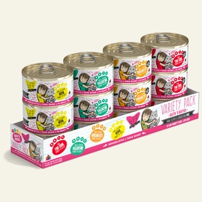 B.F.F. Wet Cat Food Originals Minced Batch 'O Besties Variety Pack 12pk 3oz Cans grain free wet cat food,senior cat wet food,cat pt