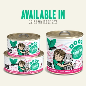 B.F.F. Wet Cat Food Originals Minced Tuna & Pumpkin Valentine grain free wet cat food,senior cat wet food,cat pt