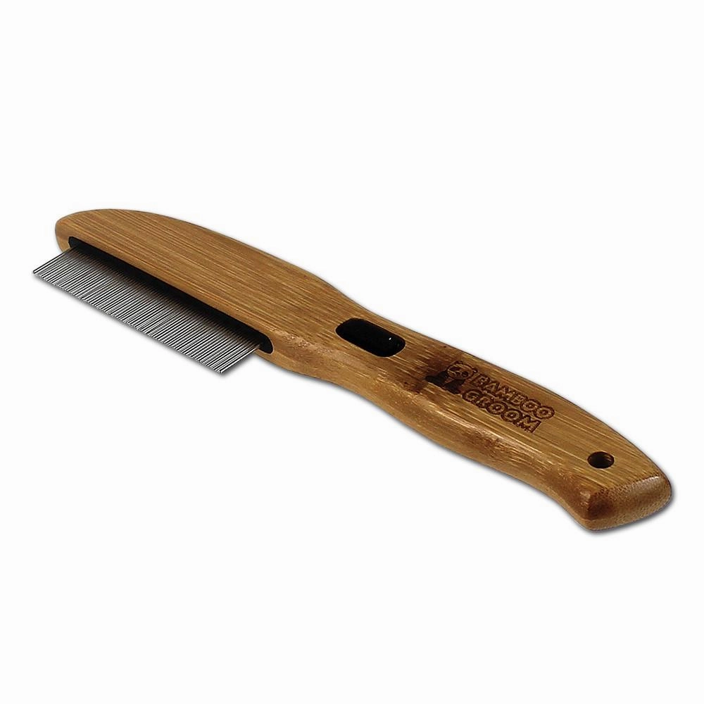 Bamboo Groom Flea Comb with 77 Rotating Pins horse grooming brush,horse shampoo,horse hair care